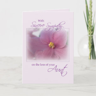 Aunt, Sympathy, Lilac Card
