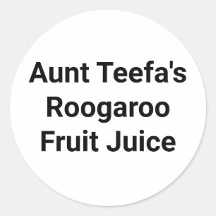 Aunt Teefa Rugaroo Fruit Hankamer Artjunkhaus Yum! Classic Round Sticker