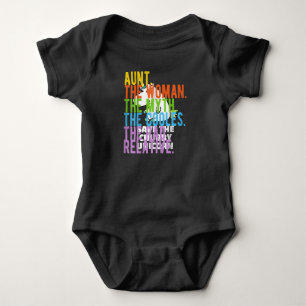 Aunt The Woman The Myth The Coolest Gift Baby Bodysuit