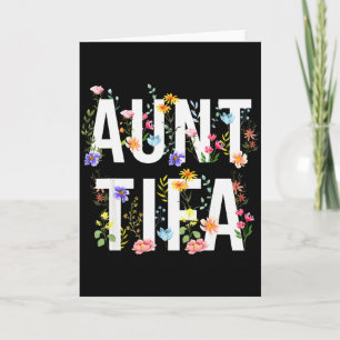 Aunt Tifa - Retro Wildflowers Floral Feminist Mum Card