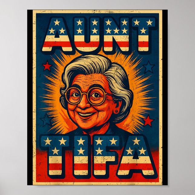 Aunt Tifa Shirt Aunt Tifa Funny Style Ster  Poster (Front)