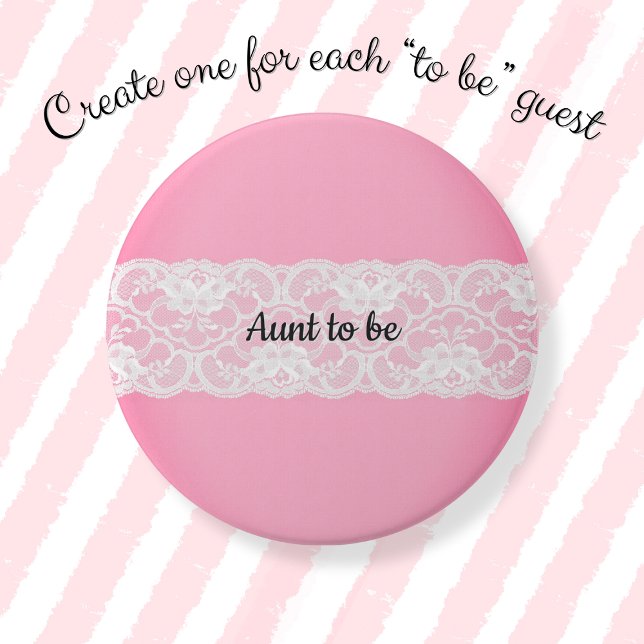 Aunt to be 7.5 cm round badge (Creator Uploaded)