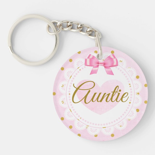 Aunt to Be | Birth Announcement | Ultrasound  Key Ring (Front)