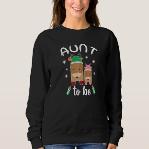 Aunt To Be Deer Baby Shower Girl Winter Themed Sweatshirt