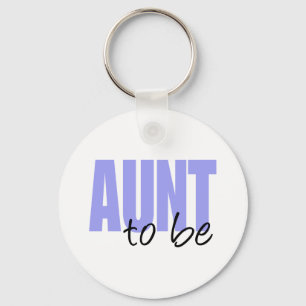 Aunt To Be (Purple Block Font) Key Ring
