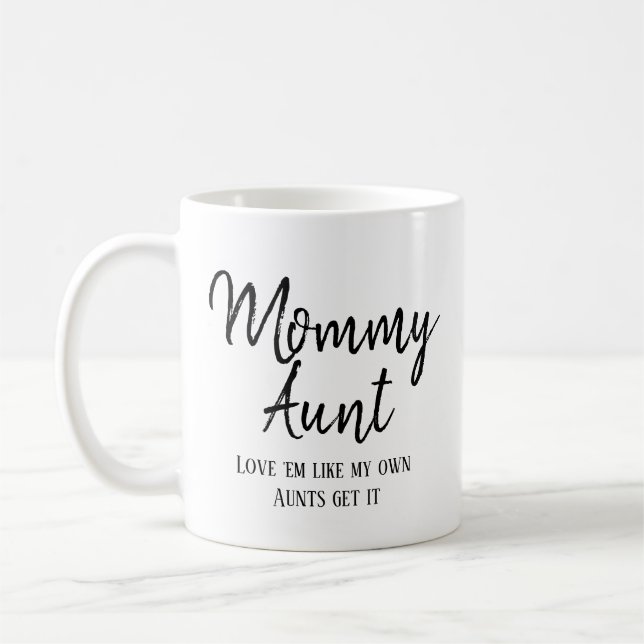 Aunt Typography Definition Family Coffee Mug (Left)
