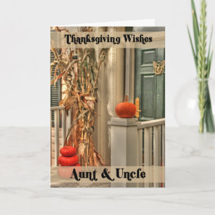 Aunt & Uncle Happy Thanksgiving Holiday Card