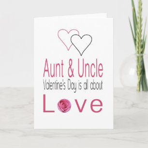 Aunt & Uncle   Happy Valentine's Day Roses Holiday Card