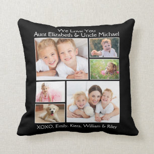 Aunt Uncle Love You Photo Collage Cushion