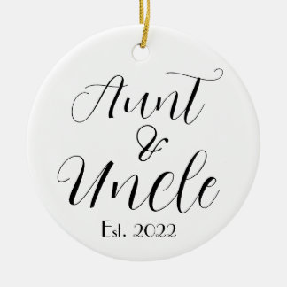 Aunt & Uncle Pregnancy Announcement  Ceramic Ornament