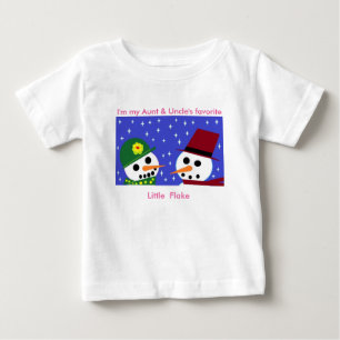 AUNT & UNCLE'S FAVORITE LITTLE FLAKE BABY TEE