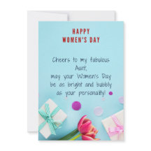 Aunt - Womens Day Greeting Card 