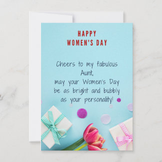 Aunt - Womens Day Greeting Card 