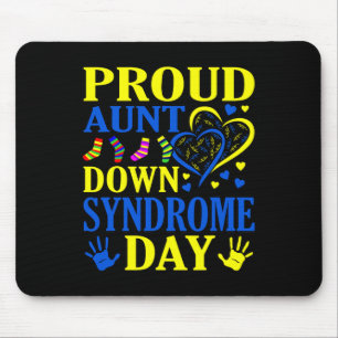Aunt World Down Syndrome Day Awareness Month Graph Mouse Pad