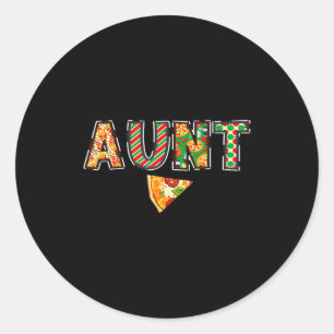 Aunt Zza Birthday Squad Crew Family Matching  Classic Round Sticker
