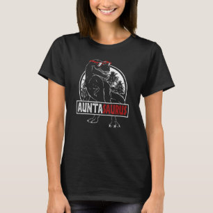 Auntasaurus Dinosaur Rex Aunt Aunta Saurus Sunset  T-Shirt