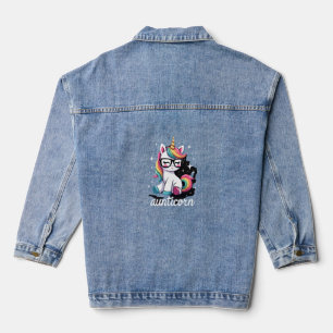 Aunticorn Aunty Dabbing Unicorn Auntie Aunt Christ Denim Jacket