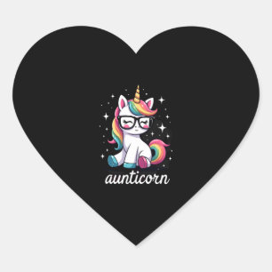 Aunticorn Aunty Dabbing Unicorn Auntie Aunt Christ Heart Sticker