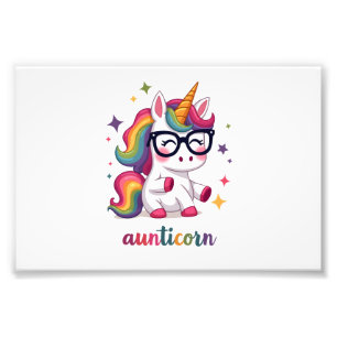 Aunticorn Aunty Dabbing Unicorn Auntie Aunt Christ Photo Print