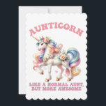 Aunticorn Cool Auntie<br><div class="desc">Aunticorn Cool Auntie thank you or birthday card</div>