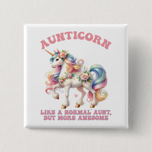 Aunticorn Cool Auntie 15 Cm Square Badge