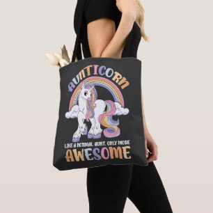 aunticorn like a normal aunt only more awesome tote bag