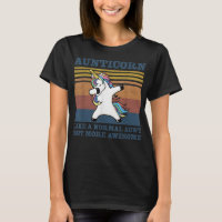 Aunticorn Like A Normal Aunt Vintage Unicorn Funny