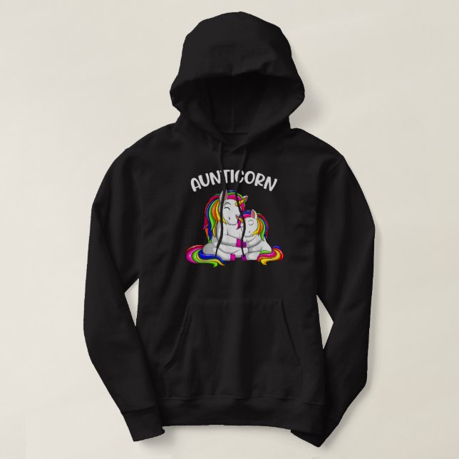 Aunticorn Unicorn Aunt 690 Hoodie (Design Front)
