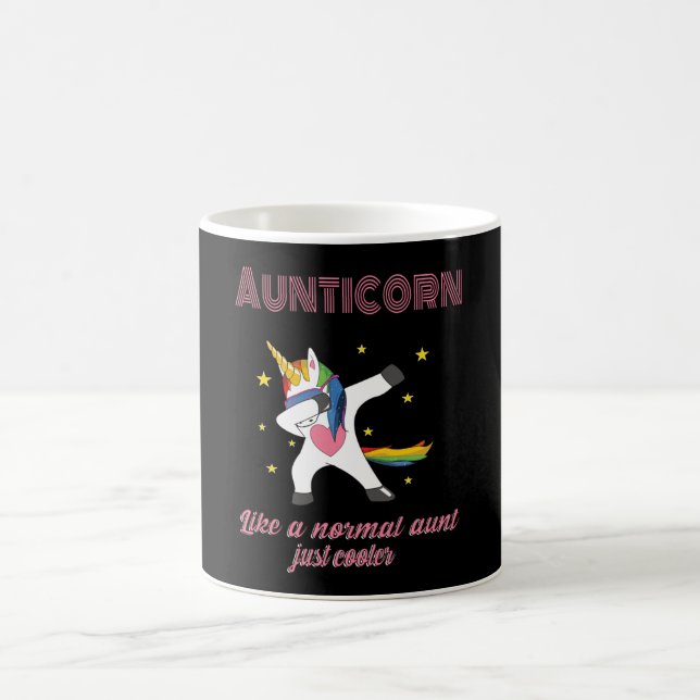 Aunticorn Unicorn Girl Unicorn Coffee Mug (Center)