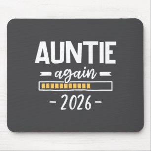 Auntie Again Est 2026 2nd Baby Pregnancy Reveal Mouse Pad