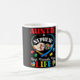 Auntie And Nephew Best Friends For Life Autism Sup Coffee Mug
