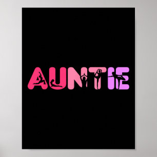 Auntie Aunt Meditation Wellness Yoga Poster