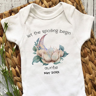 Auntie Baby Announcement New Aunt Custom Reveal Baby Bodysuit