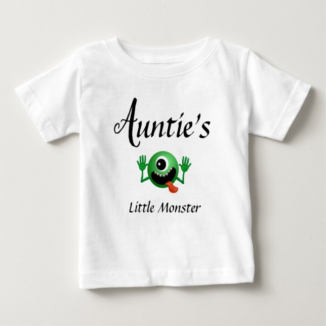 Auntie Baby Clothes Monster Niece Nephew Toddler Baby T-Shirt (Front)