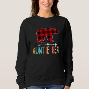 Auntie Bear Buffalo Plaid Sweatshirt