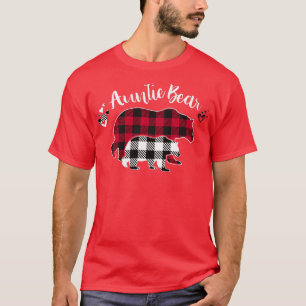 Auntie Bear Red Buffalo Plaid Pajama Premium  T-Shirt