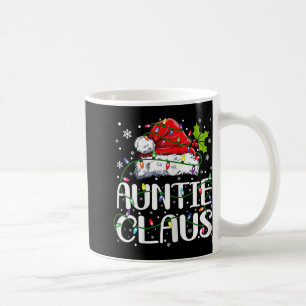 Auntie Claus Christmas Lights Pajama Family Matchi Coffee Mug