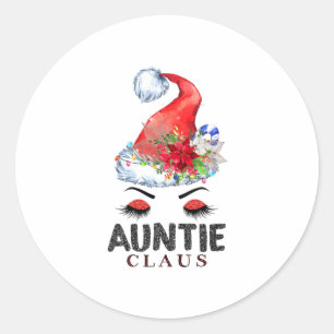 Auntie Claus Happy Family New Santa Clause Merry C Classic Round Sticker