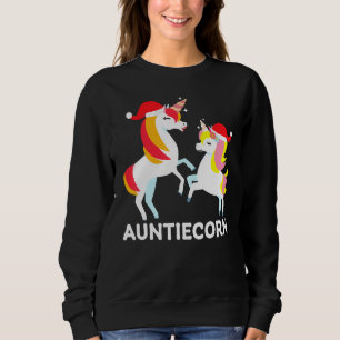 Auntie Corn Unicorn Matching Family Pajama Pj Chri Sweatshirt