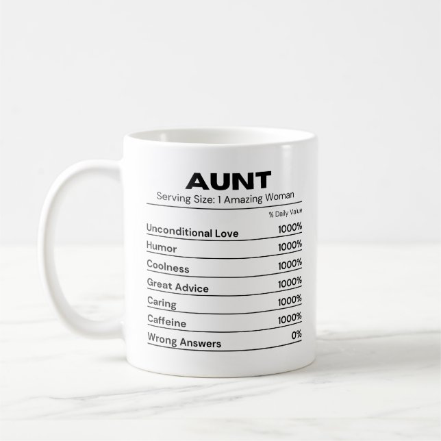  Auntie Cute Caring Best Aunt Coffee Mug (Left)