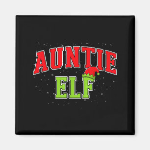Auntie Elf Christmas Family Matching Group Xmas Si Magnet