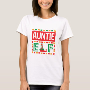 Auntie Elf Christmas T-shirt