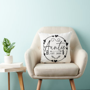 Auntie Est 2024 Pregnancy Announcement Aunt Funny Cushion