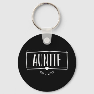 Auntie Est. Custom Aunt established New Aunt Gifts Key Ring