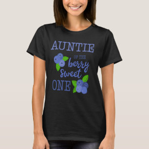 Auntie First Birthday Berry Sweet One Blueberry 1s T-Shirt