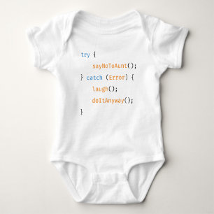 Auntie Funny Developer Baby Code Saying Baby Bodysuit