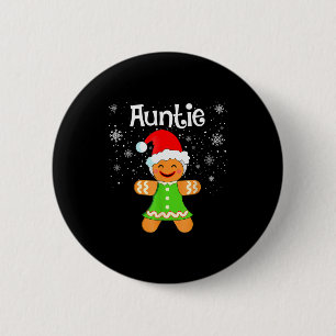 Auntie Gingerbread Family Matching Christmas Women 6 Cm Round Badge