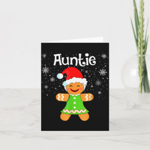 Auntie Gingerbread Family Matching Christmas Women Card
