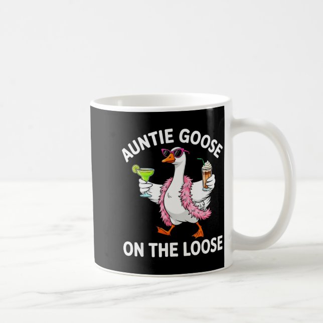 Auntie Goose On The Loose Funny Goose Gles St Patr Coffee Mug (Right)