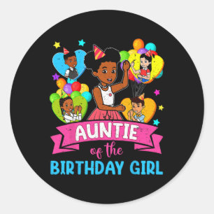 Auntie Gracie's Corner Birthday Dolls Cute Party G Classic Round Sticker